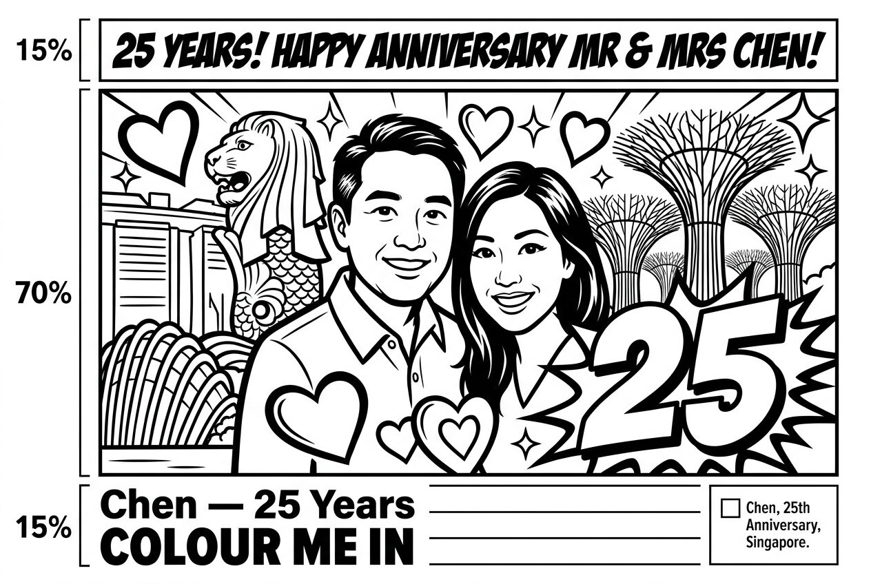 Chen — 25 Years · Anniversary · Comic Bold Lines — Singapore